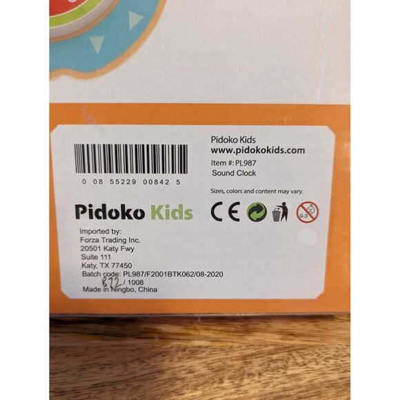 Kids PreSchool Clock: Pidoko Sound Clock teaching time - Picture 4 of 5